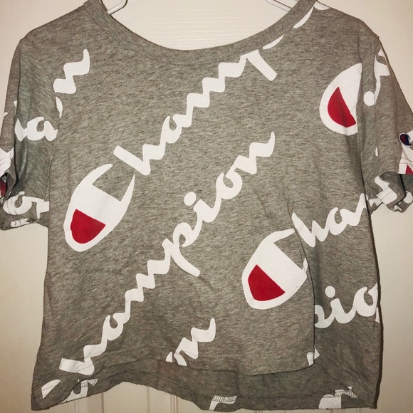 Champion Tops - Size Large cropped champion shirt.
